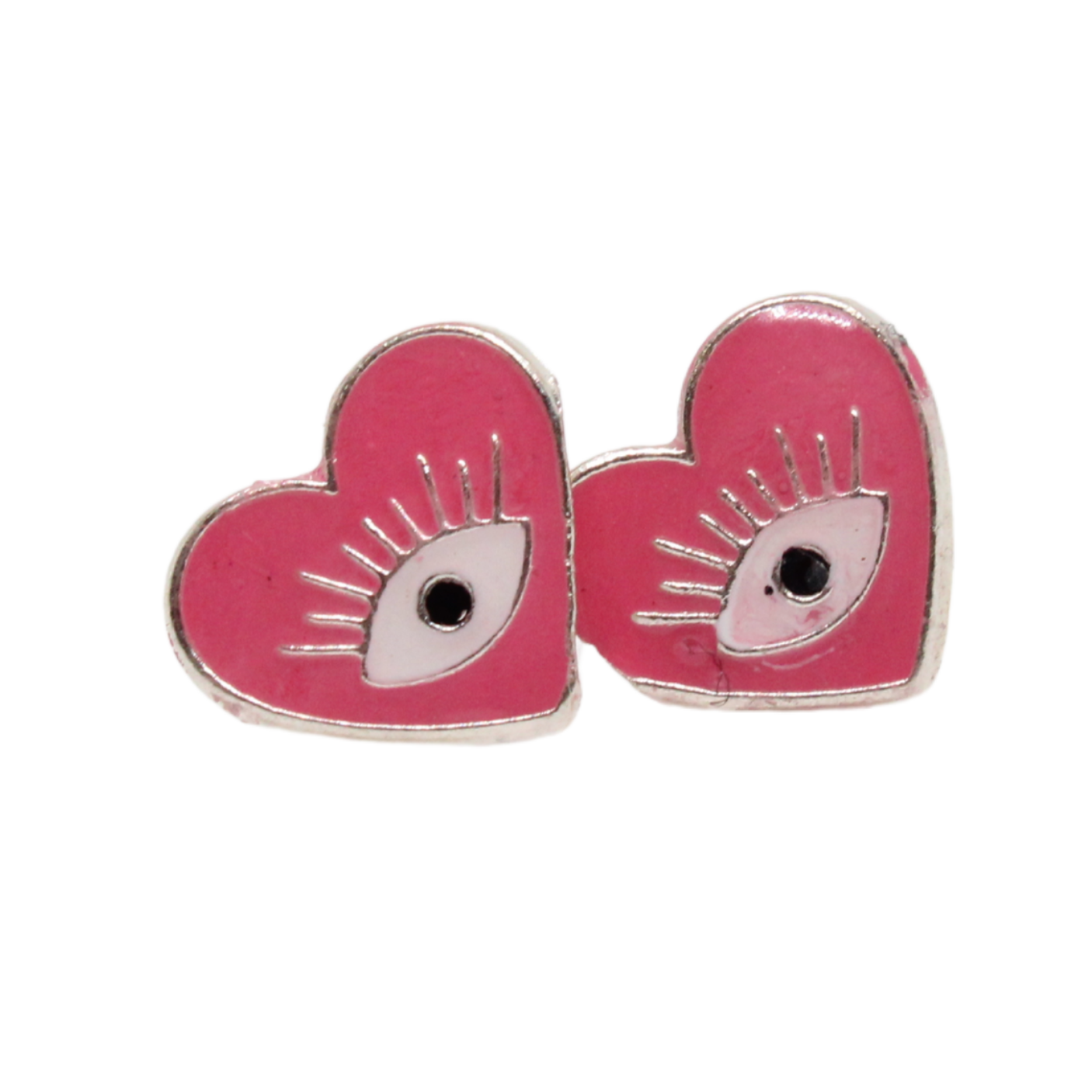 Evil Eye Heart Earrings