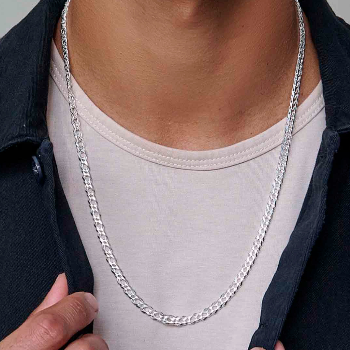 Rambo Flat Curb Chain Necklace